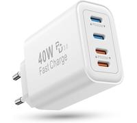 Chargeur Usb C Rapide, 40w Chargeur Samsung Charge Rapide, 4ports Multiple Usbc Prise Pour Samsung Galaxy S25 S23 S24 Ultra Plus A54, Iphone 16 15 14 13 12 11 Pro Max/Ipad, Tablett[Cha8220796]