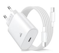 Chargeur USB C Rapide pour iPhone 17/16/15,Prise Adaptateur USB C Chargeur Rapide avec 2m Câble USBC,Compatible iPhone 17/17 Air,16e,16/15 Plus,17/16/15 Pro, Pro Max, Pad, Adaptateur Secteur