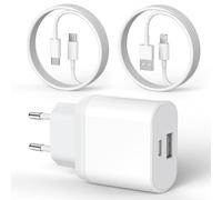 Chargeur USB C - Rapide Prise USBC Replacement pour Phone 17 16 15 14 13 12 11 Pro Max SE XS XR 8 Plus Pad Galaxy S23/S22/S21 20W 2M Câble Adaptateur Embout Type C Secteur Alimentation Multi Bloc