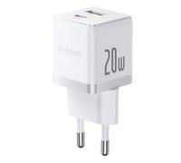 Chargeur USB-C/USB-A 20W Baseus Palm - Blanc