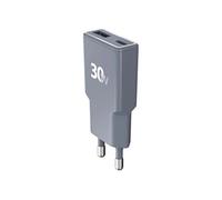 Chargeur USB A + USB C Pocket 30W Power Delivery UltraGaN Gris + Garantie à vie - Origine France Garantie Force Power
