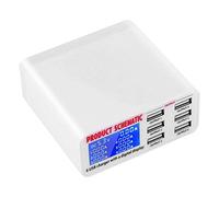Chargeur USB, Chargeur USB Mural avec 6 Ports USB et Écran LCD, Chargeur Mural USB 3,5 A Sortie pour X / 8/7/6 / Plus, Galaxy Note, iPad, Android, etc.(UK)