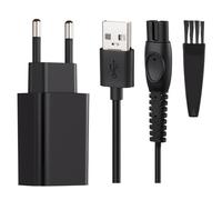 Chargeur USB Cordon de charge pour rasoir Philips 5V - Compatible avec QP2724, QP2734, QP2824, QP2834, X3001, S3145, MG5910, BG5021 - Adaptateur secteur avec câble de 1,5 m et brosse de nettoyage, Pas