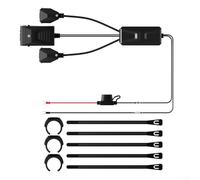 Chargeur USB de moto 30 W PD et 18 W USB-A double port étanche pour guidon de 12 V-24 V avec support ABS et terminal à anneau