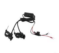 Chargeur USB de moto avec 30 W PD et 18 W USB-A double ports, support de montage sur guidon, design étanche, entrée 12 V-24 V, pour motos et scooters