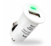 Chargeur USB de Voiture 12V sur Prise Allume Cigare, Taille réduite Faible encombrement, pour Téléphone, Tablette, GPS, Console de Jeux, Lecteurs DVD de Voyage - Blanc