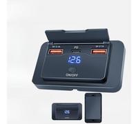 Chargeur USB de voiture à 3 ports 12 V-24 V 3 ports 12 V-24 V offrant à la fois commodité et sécurité. Installation facile. Conçu pour un montage en surface