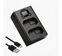 Chargeur USB Double avec LCD Compatible Panasonic Lumix S9 S5 S5II S5II-X S5K G9 G9II GH5 GH5II GH5S GH6 GH7 | 5V 2.1A | pour Batterie DMW-BLK22 BLK22E