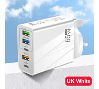 Chargeur Usb Gan 65w Pd Type C, Charge Rapide, Adaptateurs De Puissance Pour Iphone 15 14 Xiaomi Samsung, Prise Ue/Us, Chargeur Mural