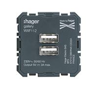 chargeur - usb - hager gallery wxf112