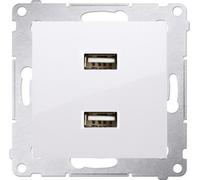 Chargeur USB insert 2x 2.1A 5V DC blanc Simon 54 PremiumContact™ Simon DC2USB.01/11
