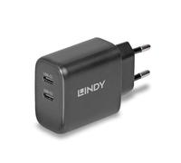 Chargeur USB - Lindy - 65 W - 2 ports Type C - Technologie GaN - Design compact