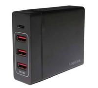 Chargeur USB LogiLink PA0122 Courant de sortie (max.) 10200 mA 4 x 1x USB-A, 3x USB-C® auto-détection