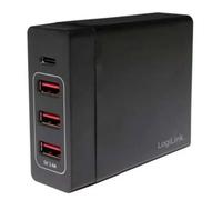 LogiLink Table Charger - Adaptateur secteur - 72 watt - 4 connecteurs de sortie (USB, USB-C)
