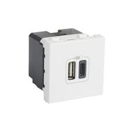 Legrand Prise double USB Mosaic 077592 – Chargeur encastré 2400 mA