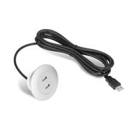 Chargeur USB Multiple Double pour Canapé, Concentrateur d'alimentation Encastré, Matériau ABS, Longueur de Câble de 2,5 M/8,2 Pieds, Convient pour La Maison, Le Bureau(Argent)