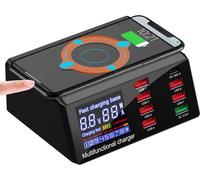 Chargeur Usb portable 100w avec indicateur LED Pd Chargeur rapide Adaptateur sans fil Station d'alimentation multifonctions Prise UE