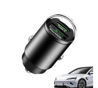 Chargeur USB pour allume-cigare - Mini chargeur avec anneau | SuperVOOC Flåsh Charge PD30W+QC3.0 Adaptateur en métal multiport USB rapide et répartiteur pour camion, SUV, voiture 100 W