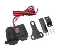 Chargeur USB pour moto,Chargeur USB double pour moto,Chargeur de téléphone USB pour moto,Adaptateur d'alimentation pour moto électrique,Chargeur de téléphone avec affichage numérique,Prise de courant