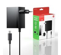 Chargeur USB pour Switch Nintendo, Lite, OLED, Dock, Consoles, 15V 2.6A Adaptateur Secteur Support TV Mode, Charger Officiel de Remplacement, Charge Rapide avec Câble de 1.5m/5ft Type C