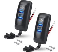 Chargeur Usb Pour Voiture, Double Prise Usb Qc3.0 A & Pd3.0 Type C Adaptateur De Charge Pour Voiture 12v/24v, 2pcs
