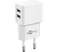 Chargeur Usb - Prise Usb - Chageur Usb Multiple - Chargeur Secteur Usb - Prise Murale Usb - Prise Chargeur 2 Ports Usb-A 2,4 A 12W Blanc - Chargeur Double Usb