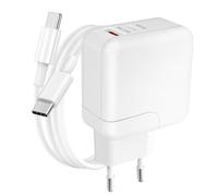 LinQ Chargeur USB Quick Charge 18W & USB-C Power Delivery 30W avec câble type C Blanc