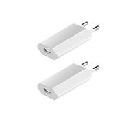 Chargeur USB Rapide, 2 pièces, Adaptateur USB de Voyage, Chargeur Mural Universel, Adaptateur USB, Compatible avec i-Phone Samsung Pixel Nexus Huawei Xiaomi HTC Sony iOS Android Blanc