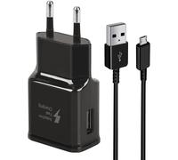 Chargeur USB Rapide Adaptateur avec Câble de Charge Rapide Micro USB 1,5 m pour Samsung Galaxy S7/S6/S2 S3/S4/S5 Edge/J3/J7/Note 5/Note 4,LG Stylo 2 3 Plus,Moto G5/E6/E5/E4