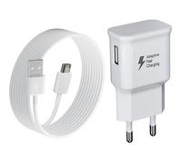 Chargeur USB Rapide avec Câble USB C 2M pour Samsung Galaxy S21 S20 S10 S9 S8 Plus A13 A14 A15 A20 A23 A25 A33 A34 A35 A40 A52 A53