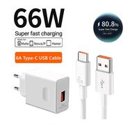 Chargeur USB Super Rapide 66W pour Huawei Mate 40 50 P50 P60 Nova 10 Honor 90 100 X8b Magic Lite 6 Pro Câble de Charge USB Type C 6A