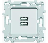 chargeur usb - type a - blanc - hager essensya we112