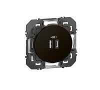 chargeur usb - type a+c - 3a - 15 watts - noir - legrand dooxie 600549