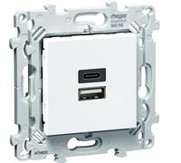 chargeur usb - type usb c - pure - hager essensya we113