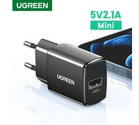 Chargeur USB UGREEN 5V2A, minimaliste et mode, convenant à l'utilisation quotidienne décontractée, adapté pour les voyages, le bureau, la chambre d'étudiant et l'adaptateur domestique Taille UniqueABS