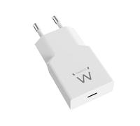 Ewent Chargeur USB-C GaN PD 20W – Chargeur rapide ultra-fin – Blanc