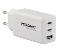VOLTCRAFT UC-2C1A65W01 Chargeur USB 65 W 1x USB-A, 2x USB-C® Fast Charge, Power Delivery 3.0 blanc intérieure GaN