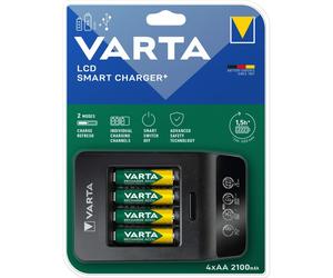 Chargeur Varta LCD Smart Charger+ avec 4 piles AA 2100mAh