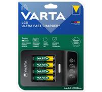 Chargeur Varta LCD Ultra Fast+ avec 4 piles AA 2100mAh