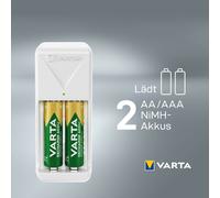 Chargeur VARTA Mini Charger blanc équipé AA