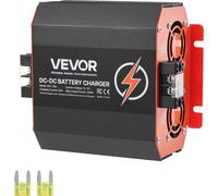VEVOR Chargeur de batterie 12 V 20 A CC vers DC, 250 W, chargeur de batterie intégré pour batteries au plomb, lithium, AGM, gel et inondées, charge intelligente en plusieurs étapes, pour camping-cars