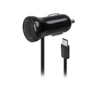 Chargeur Voiture 24W 2.1A avec Câble USB-C Compact et Léger Noir