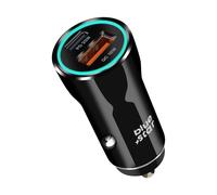 Chargeur Voiture 25W USB et USB C Power Delivery + Câble USB C 60W Noir
