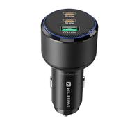 Chargeur Voiture 2x USB-C Power Delivery 95W et USB 3.0 30W Quick Charge Noir