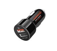 Chargeur Voiture 30W 2x USB Charge Pump Express Mediatek Noir