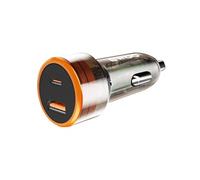 Chargeur Voiture 38W Double Port USB-C et USB Charge Rapide Compact Transparent