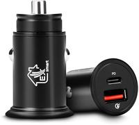 Chargeur Voiture 38W USB Type C USB-A PD Allume-Cigare Adaptateur de Charge C...