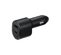 Chargeur Voiture 60W Double Port avec Câble USB-C Rapide Noir