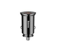 Chargeur voiture Allume-cigare 30W USB et USB-C Quick Charge Compact Noir