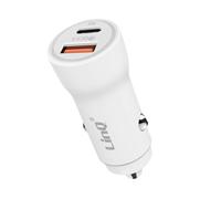 Chargeur Voiture Allume-Cigare 36W USB C et USB Recharge Rapide Blanc